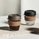 Reusable Glass Coffee Cup with Lid